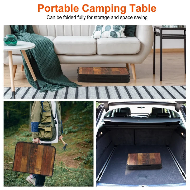 Foldable Camping Table Collapsible Picnic Aluminum Alloy Grill Stand