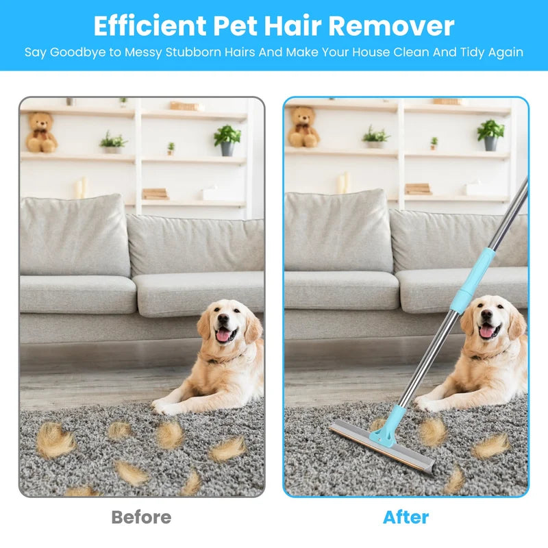 1Pc Pet Hair Removal Rake With 54.33in Adjustable