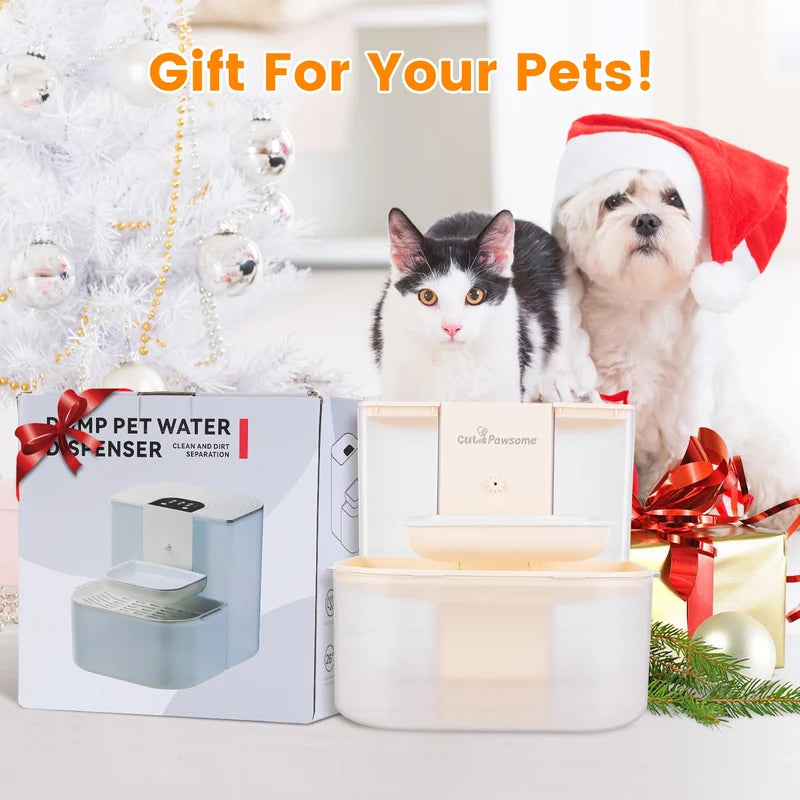 1Pc Smart Pet Water Fountain Automatic Cat Water Dispenser 4.5L Cordless Rechargeable Dog Water Fountain Self-Refill With 3 Adjustable Volume 3 Time Intervals Remote Control Cleaning Brush