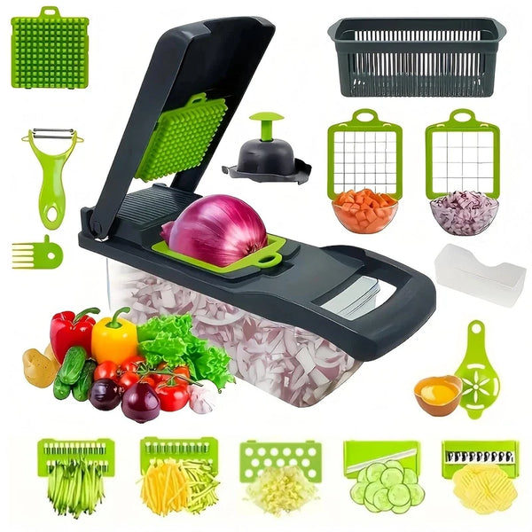 16 In 1 Vegetable Chopper Fruit Salad Mandolin Slicer Food Dicer Cutter Peeler