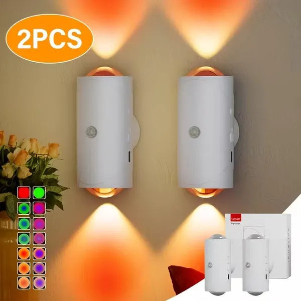 Motion Sensor Night Light Wall Lamp With USB Type-C Charging Ultra Long Battery Life Magnetic