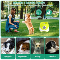 Automatic Dog Ball Launcher Rechargeable Interactive Pet Ball Thrower For Small Medium Dogs Interactive Dog Fetch Toy With 3 Adjustable