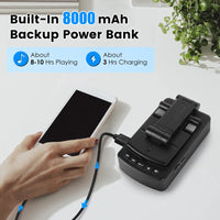 1Pc Cell Phone Stand With HD Surround Wireless Speaker Power Bank Portable Foldable Charging Phone Stand With Anti Slip Base Compatible With Phone Tablet For Home Office Outdoor