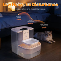 1Pc Smart Pet Water Fountain Automatic Cat Water Dispenser 4.5L Cordless Rechargeable Dog Water Fountain Self-Refill With 3 Adjustable Volume 3 Time Intervals Remote Control Cleaning Brush