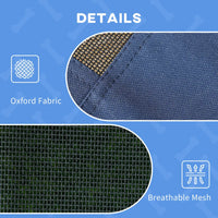 Elevated Portable Dog Cot Pet Bed with UV Protection Canopy Shade, 30 inch, Dark Blue