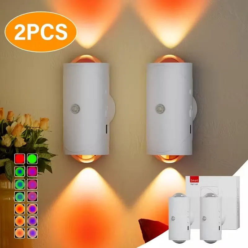 Motion Sensor Night Light Wall Lamp With USB Type-C Charging Ultra Long Battery Life Magnetic