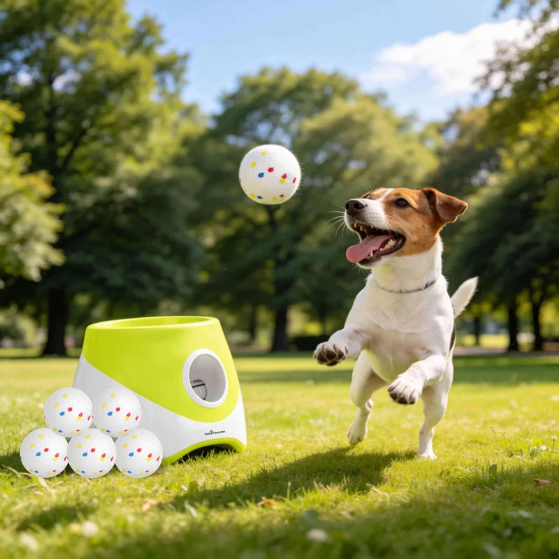 Automatic Dog Ball Launcher Rechargeable Interactive Pet Ball Thrower For Small Medium Dogs Interactive Dog Fetch Toy With 3 Adjustable